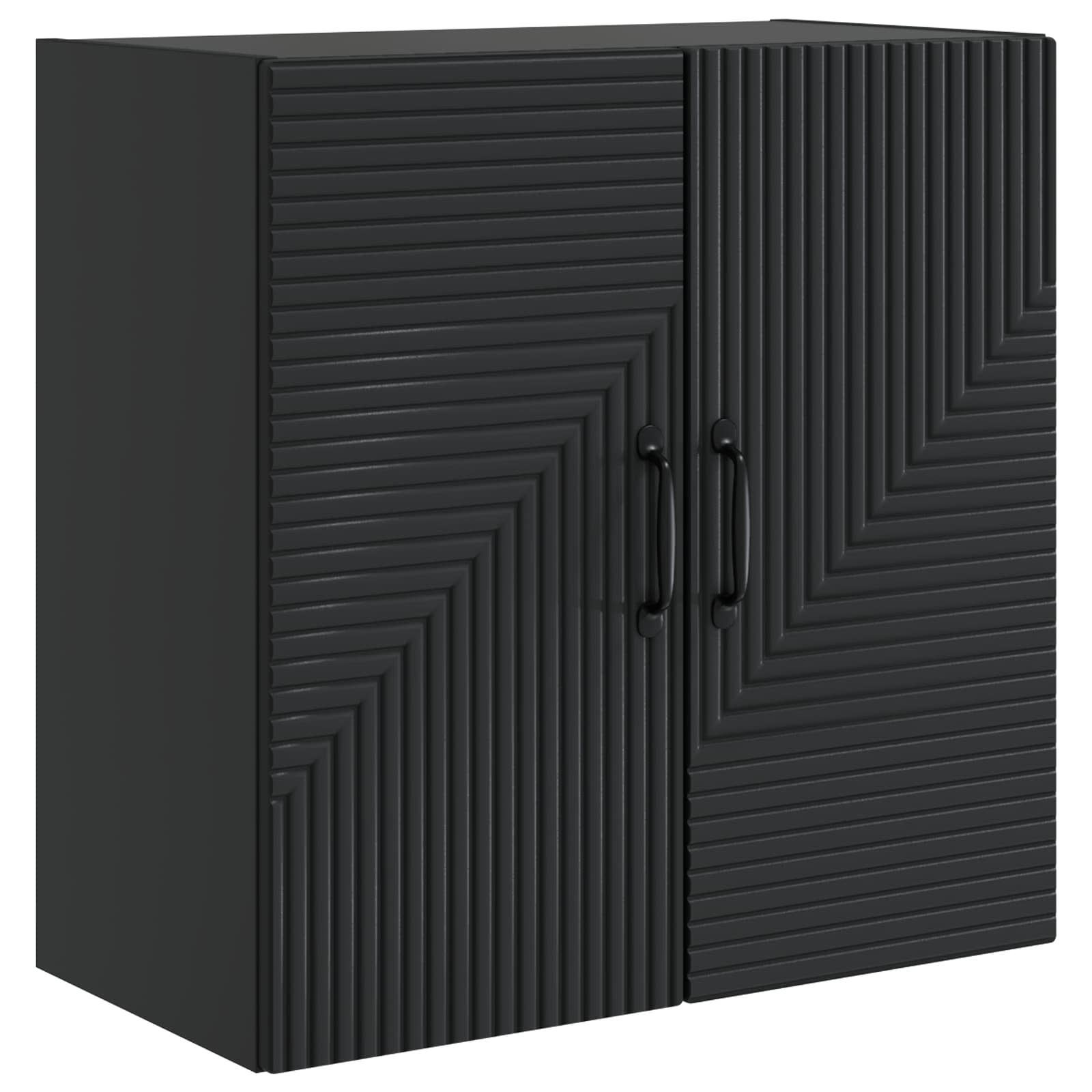 vidaXL Wall-Mounted Cabinet Black 59 x 31 x 60 cm Engineered Wood 2