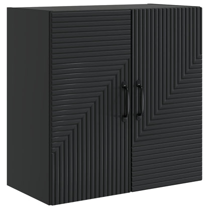 vidaXL Wall-Mounted Cabinet Black 59 x 31 x 60 cm Engineered Wood 2