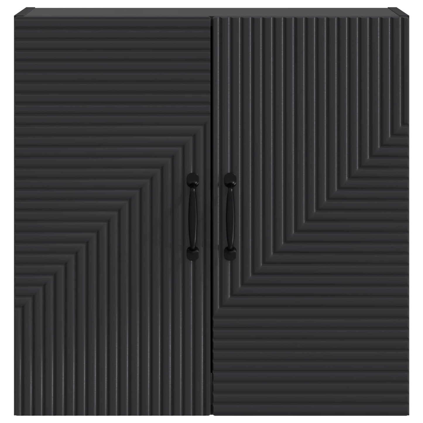 vidaXL Wall-Mounted Cabinet Black 59 x 31 x 60 cm Engineered Wood 4