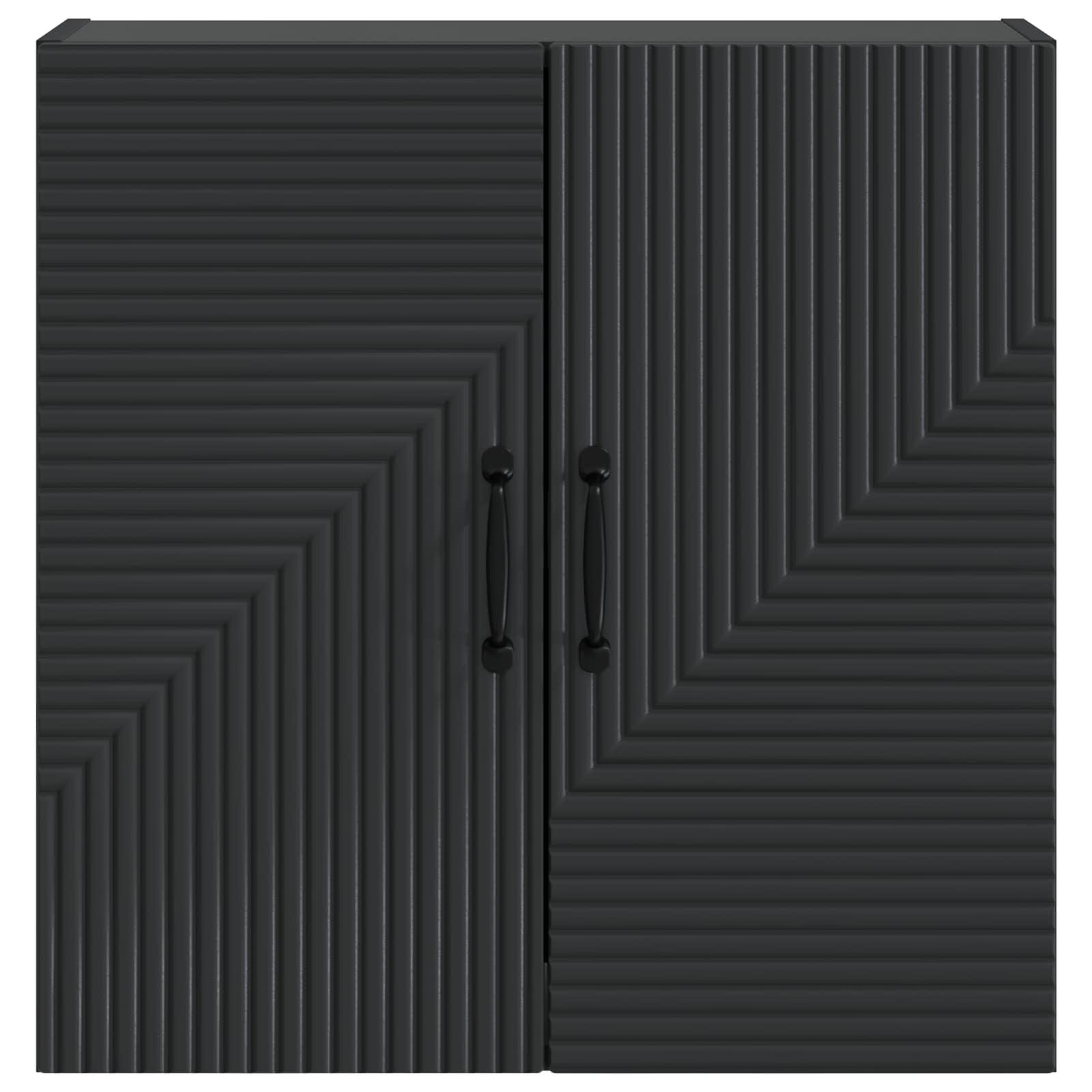 vidaXL Wall-Mounted Cabinet Black 59 x 31 x 60 cm Engineered Wood 4