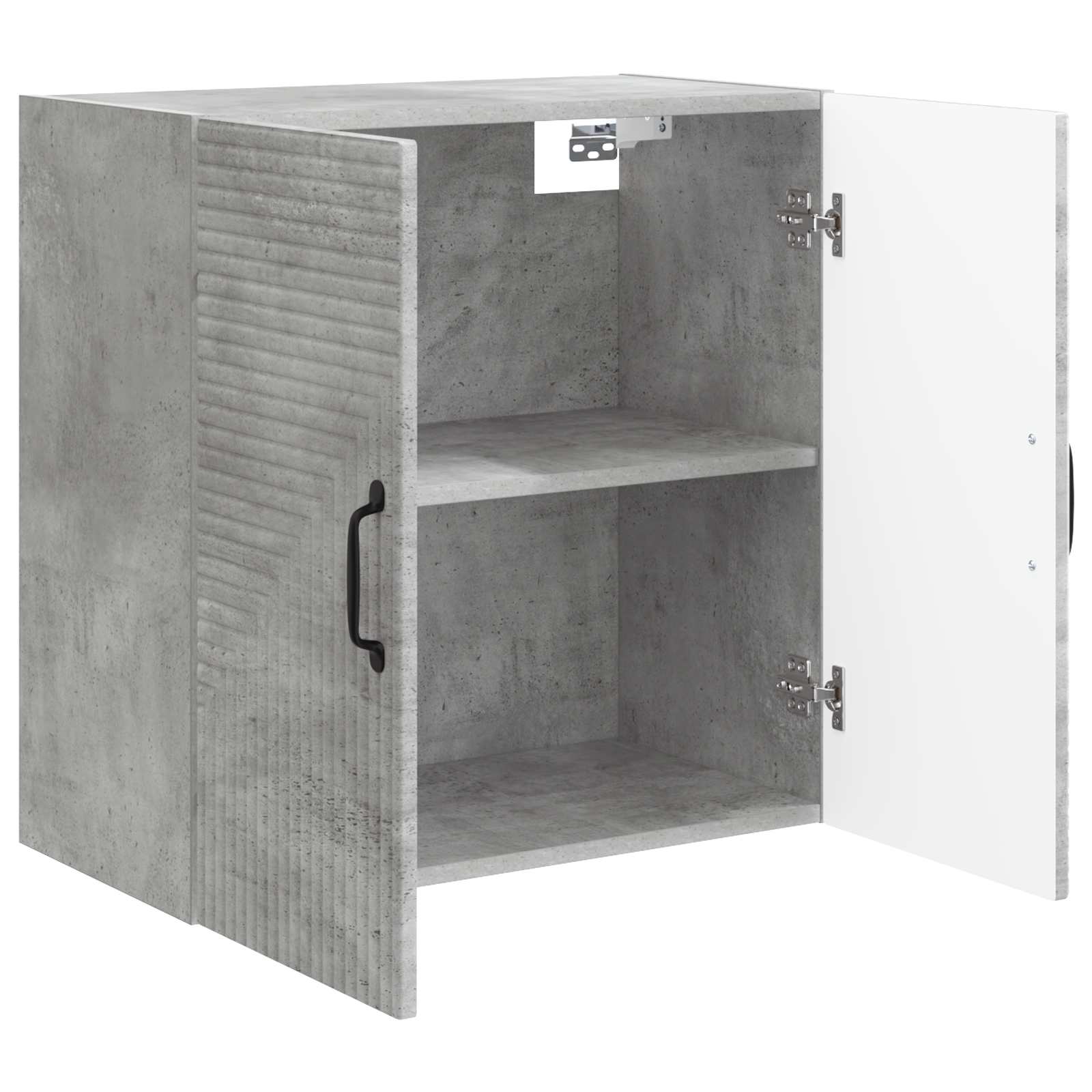 vidaXL Wall-Mounted Cabinet Concrete Grey 59 x 31 x 60 cm 3