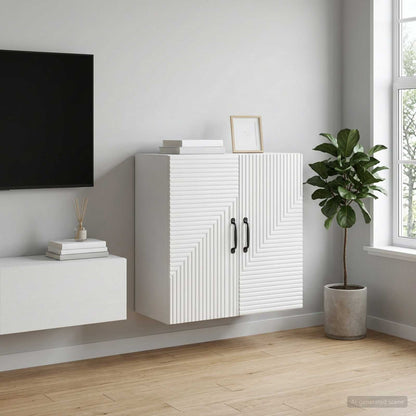 Wall-Mounted Cabinet 59 x 31 x 60 cm Engineered Wood Depth 31 cm High gloss white