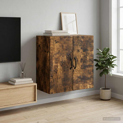 vidaXL Wall-Mounted Cabinet Smoked Oak 59 x 31 x 60 cm Engineered Wood 1