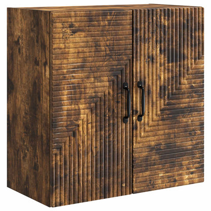 vidaXL Wall-Mounted Cabinet Smoked Oak 59 x 31 x 60 cm Engineered Wood 2