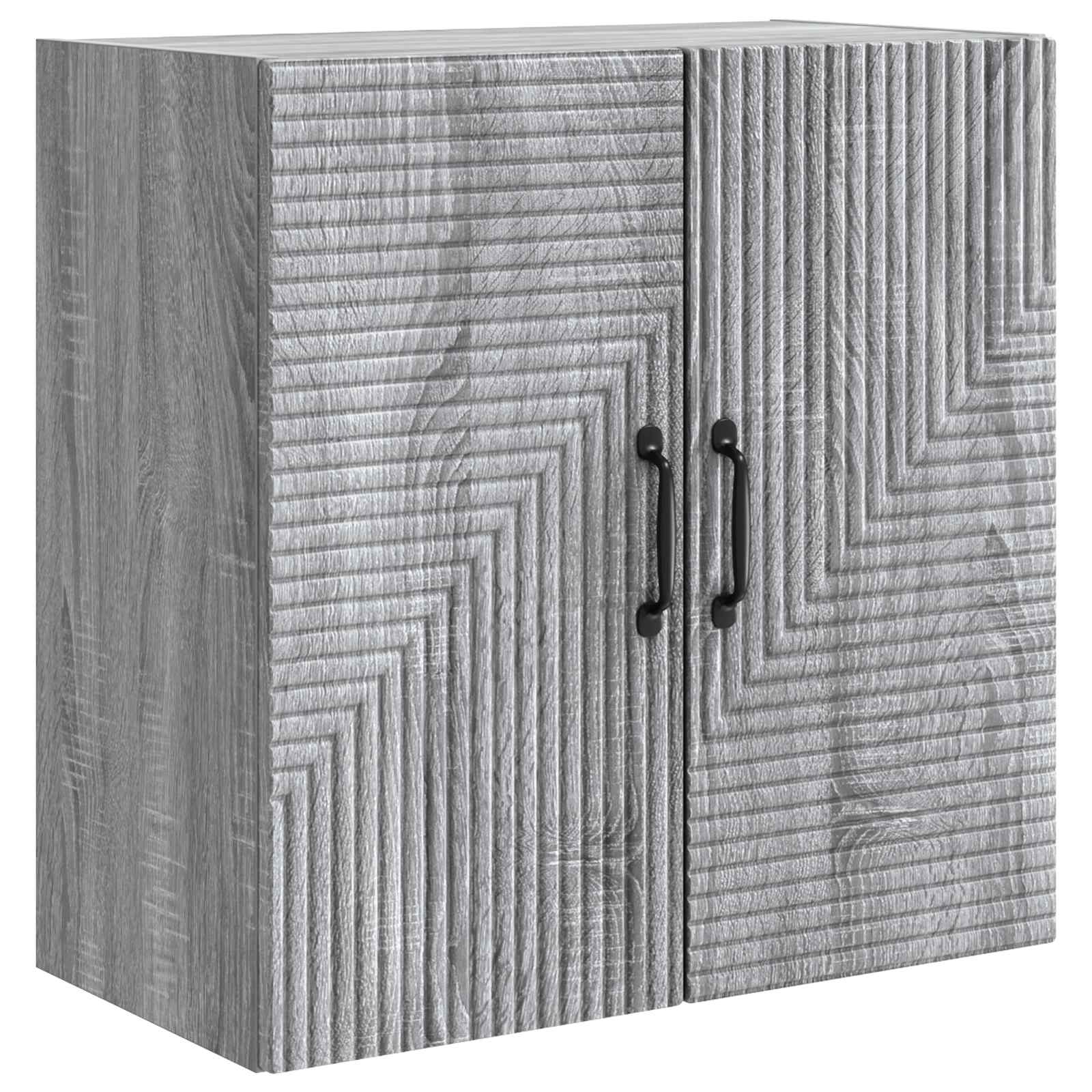 vidaXL Wall-Mounted Cabinet Grey Sonoma 59 x 31 x 60 cm 2