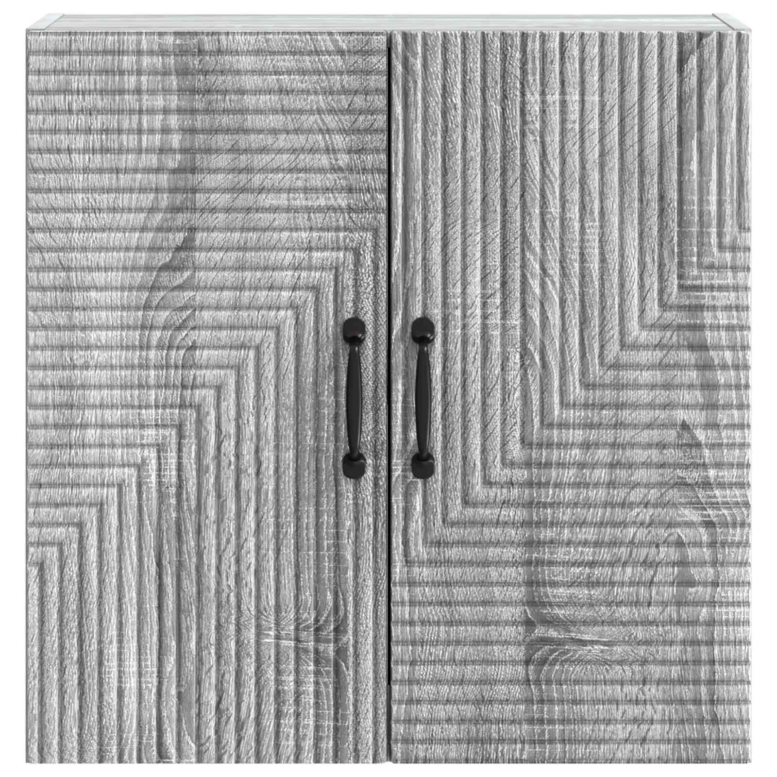vidaXL Wall-Mounted Cabinet Grey Sonoma 59 x 31 x 60 cm 4