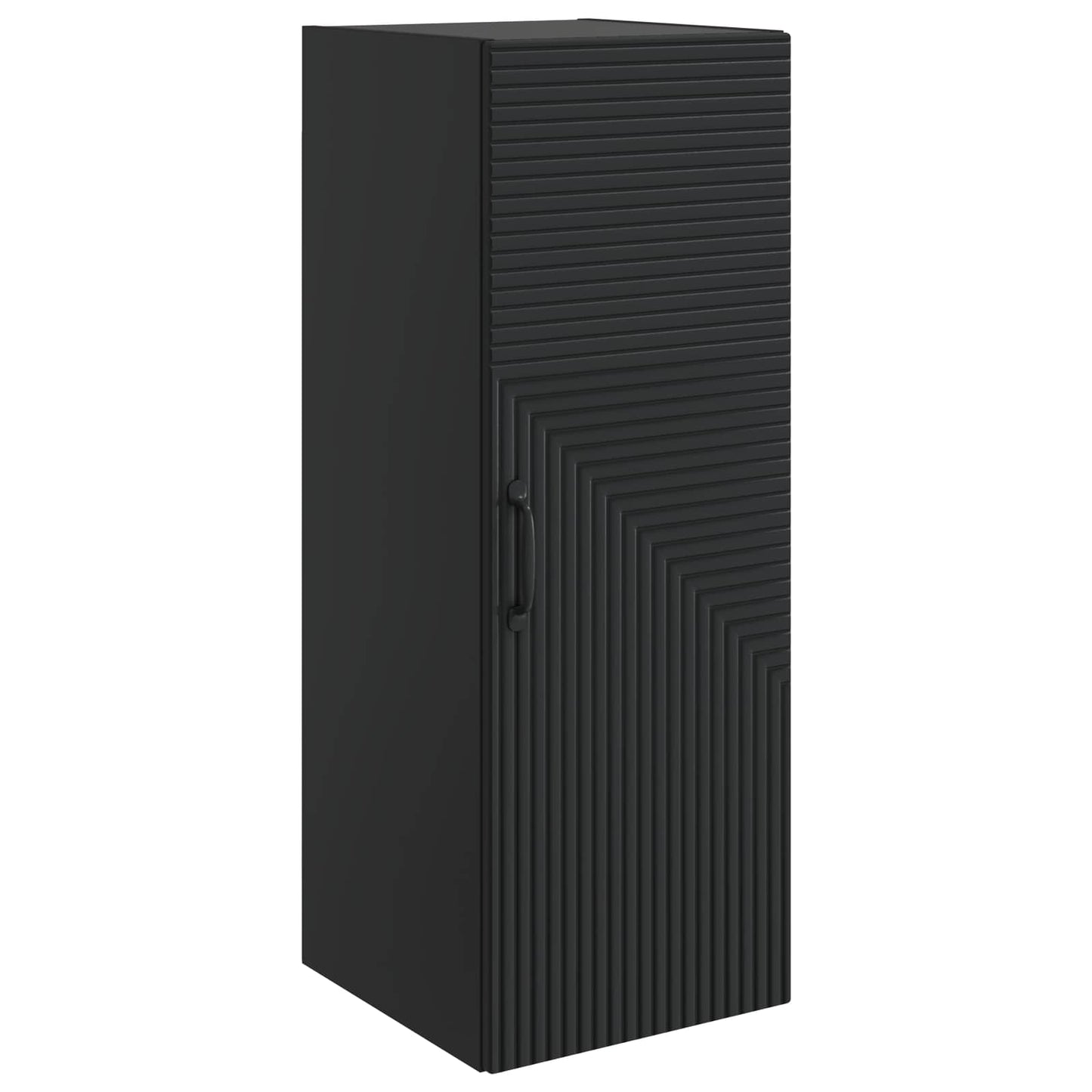 vidaXL Wall-Mounted Cabinet Black 33 x 34.5 x 90 cm Engineered Wood 2