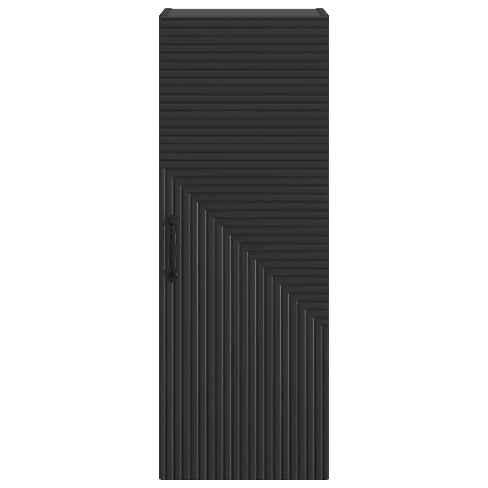vidaXL Wall-Mounted Cabinet Black 33 x 34.5 x 90 cm Engineered Wood 4