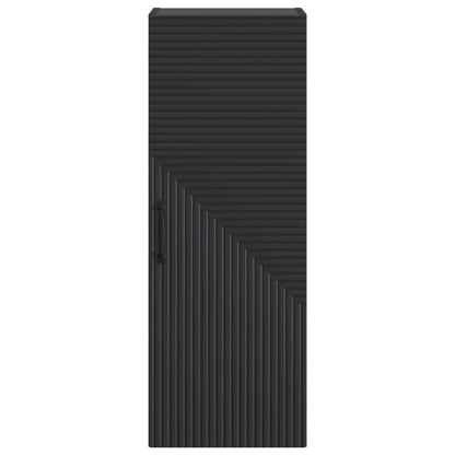 vidaXL Wall-Mounted Cabinet Black 33 x 34.5 x 90 cm Engineered Wood 4
