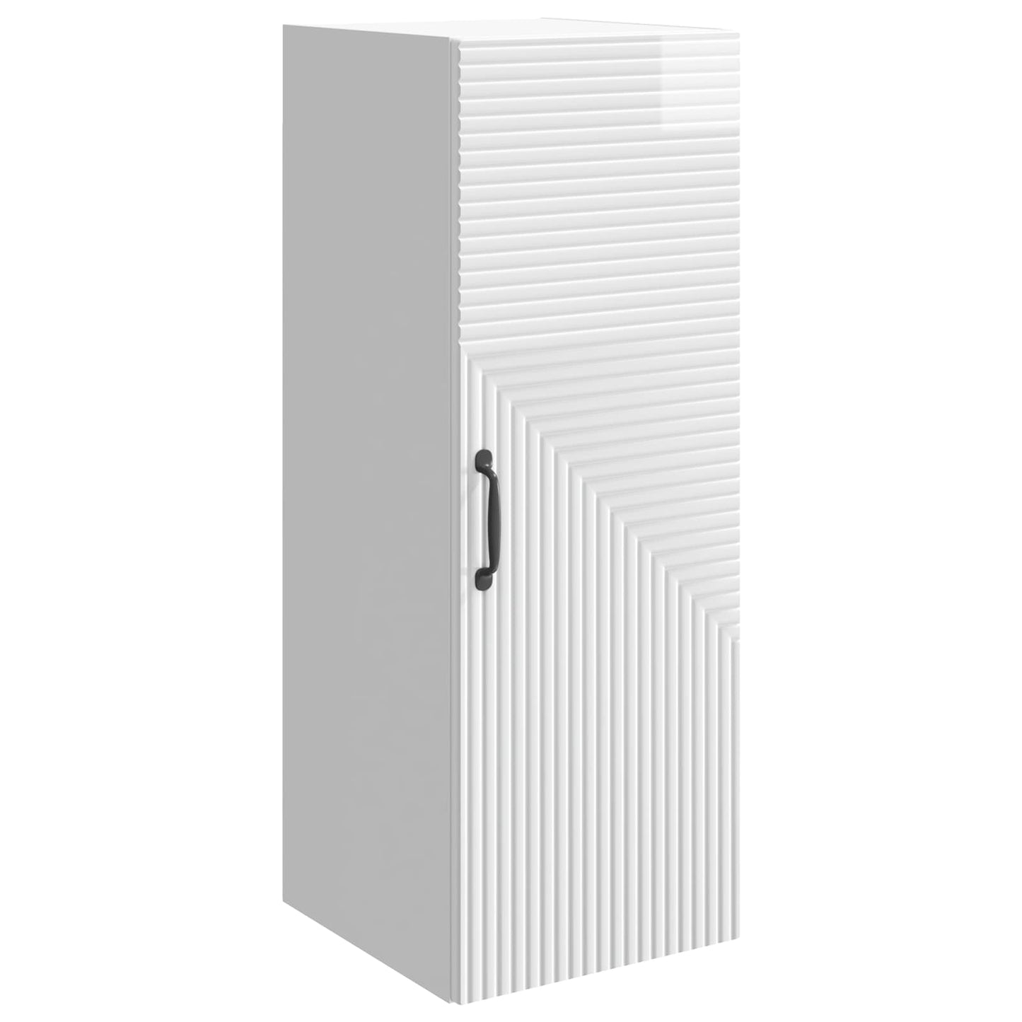 vidaXL Wall-Mounted Cabinet High Gloss White 33 x 34.5 x 90 cm 2