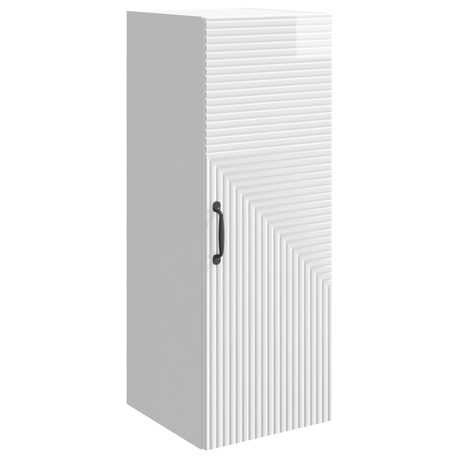 vidaXL Wall-Mounted Cabinet High Gloss White 33 x 34.5 x 90 cm 2