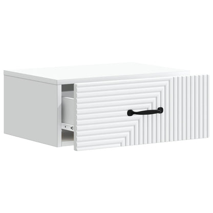 vidaXL Wall-Mounted Bedside Cabinet 2 pcs White 49 x 34.5 x 20 cm 6