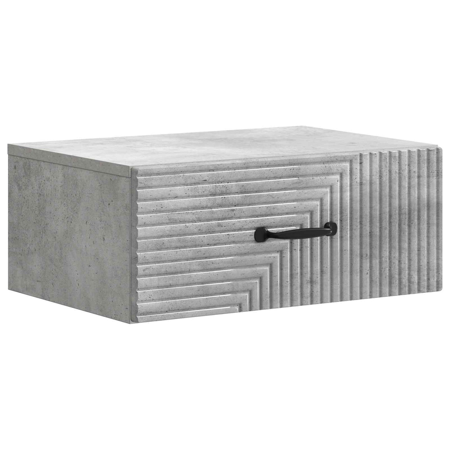 vidaXL Wall-Mounted Bedside Cabinet 2 pcs Concrete Grey 5
