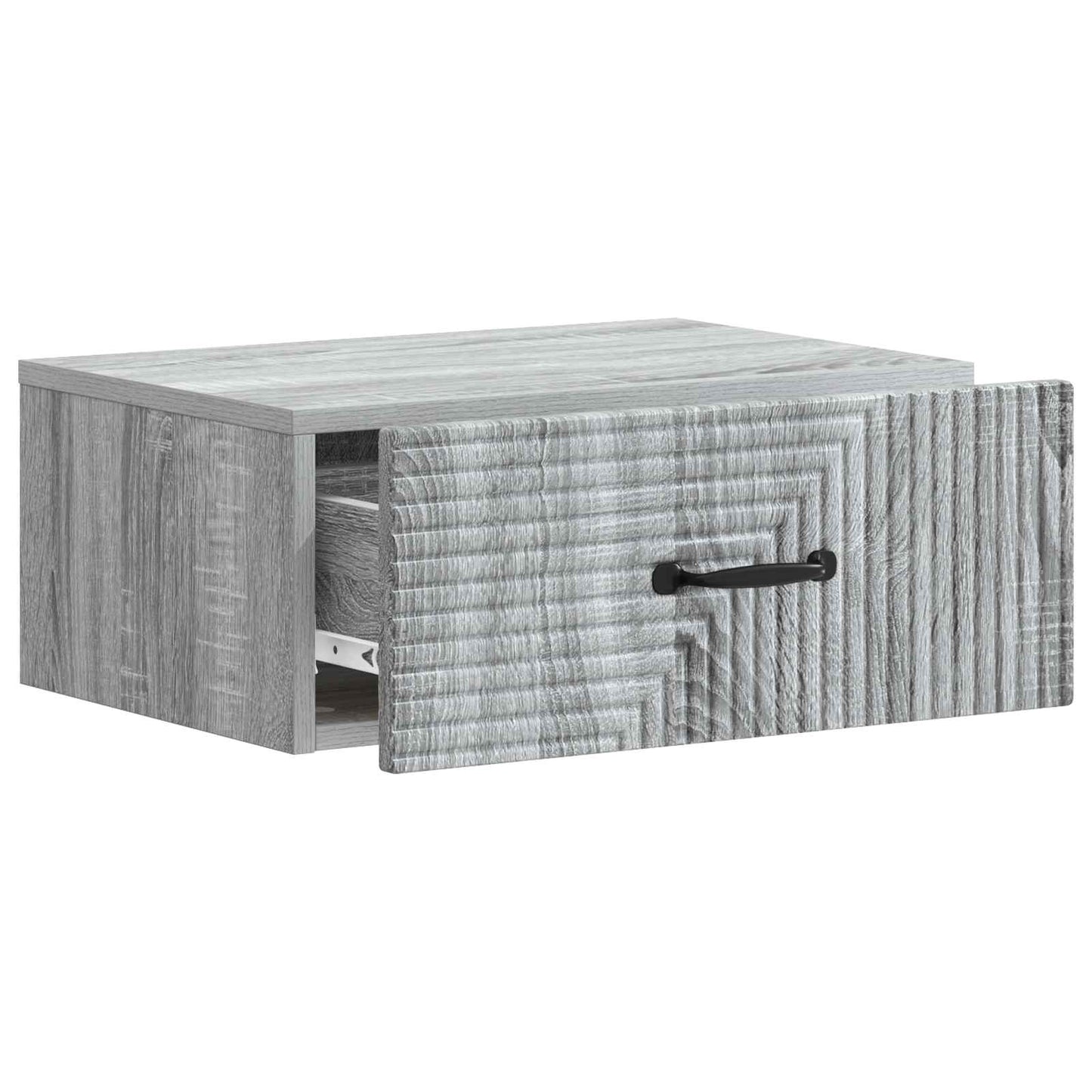vidaXL Wall-Mounted Bedside Cabinet 2 pcs Grey Sonoma 6