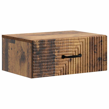 vidaXL Wall-Mounted Bedside Cabinet 2 pcs Old Wood 49 x 34.5 x 20 cm 5
