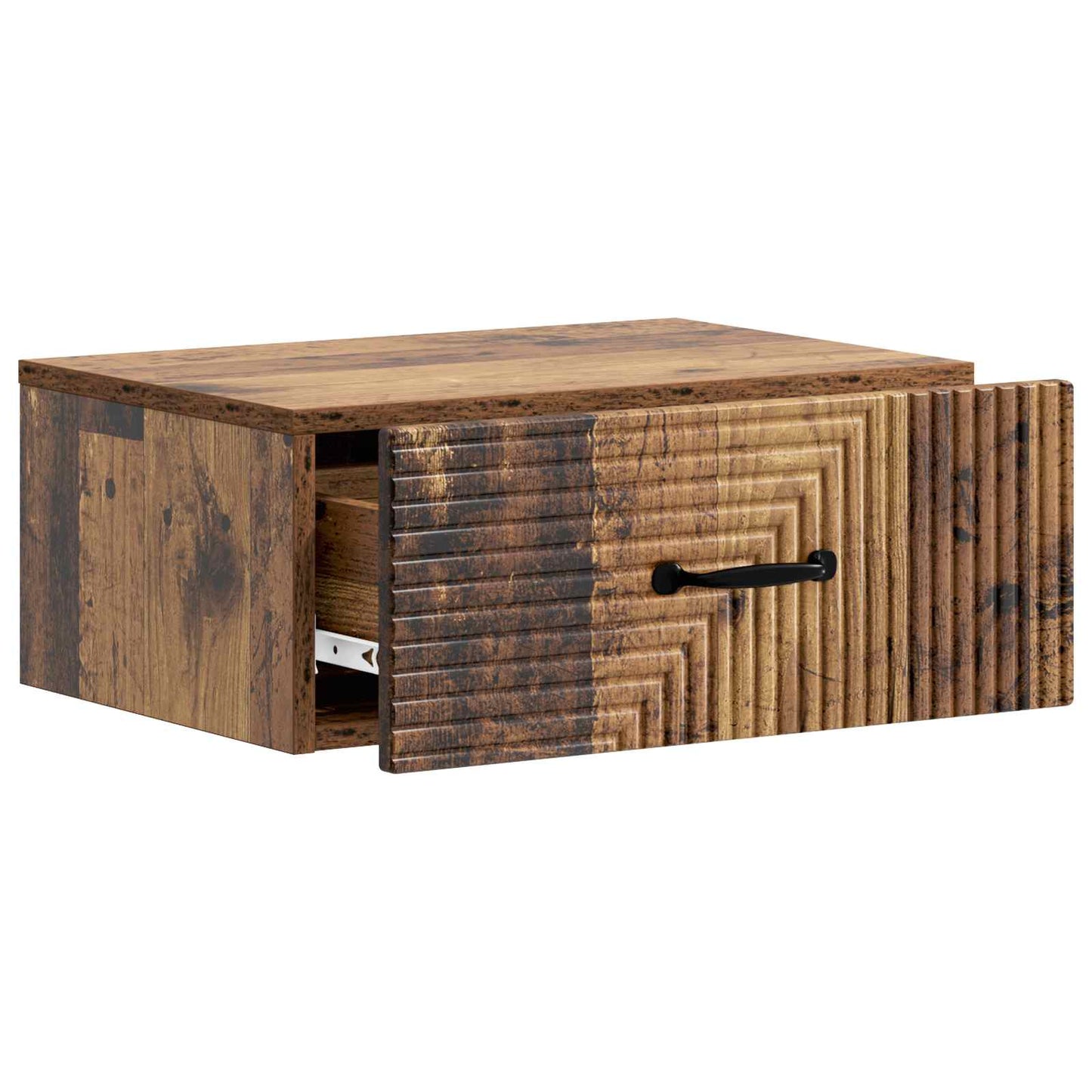 vidaXL Wall-Mounted Bedside Cabinet 2 pcs Old Wood 49 x 34.5 x 20 cm 6