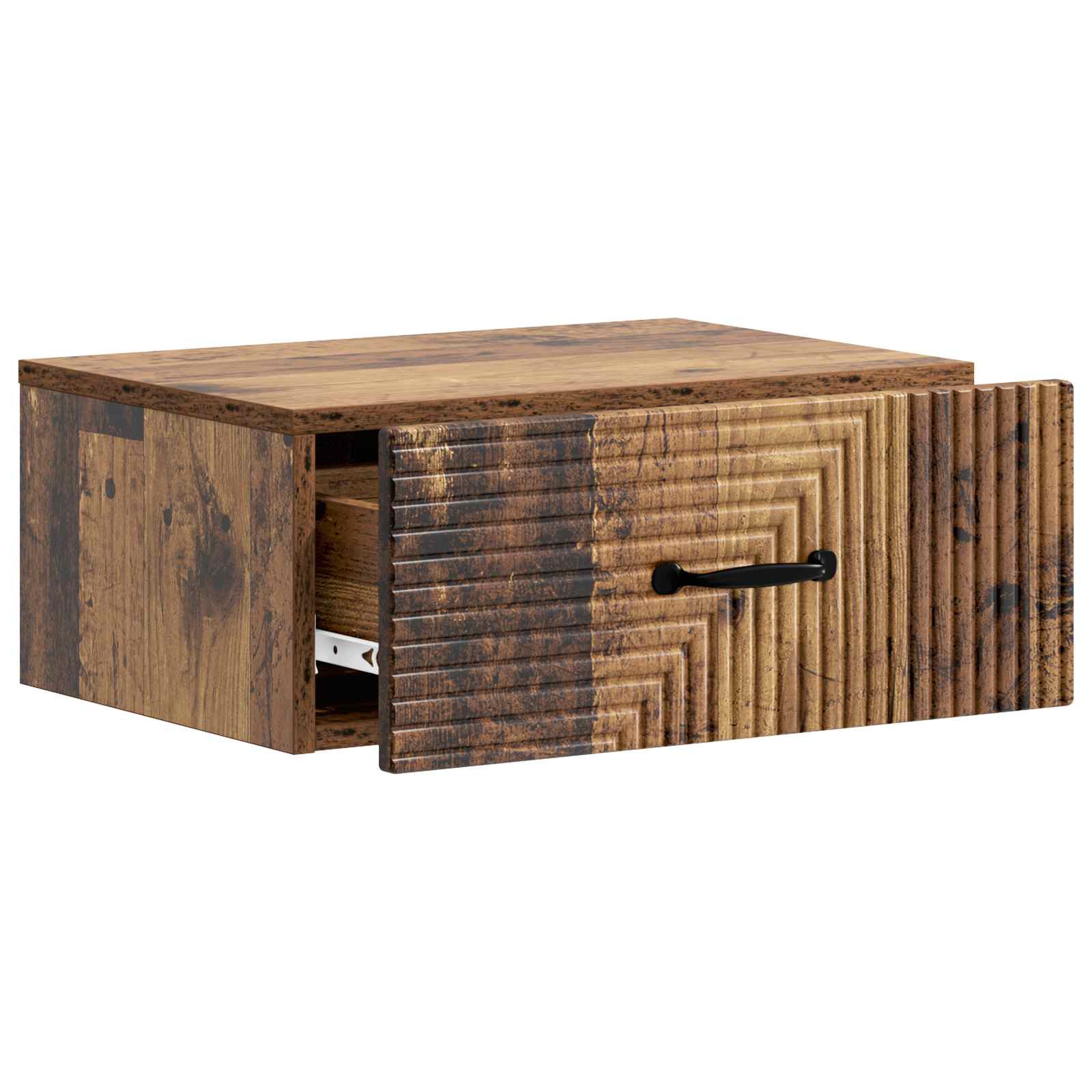 vidaXL Wall-Mounted Bedside Cabinet 2 pcs Old Wood 49 x 34.5 x 20 cm 6
