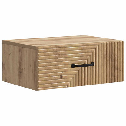 vidaXL Wall-Mounted Bedside Cabinet 2 pcs Artisan Oak 5
