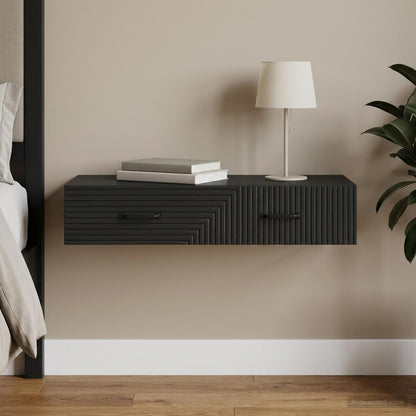 vidaXL Wall-Mounted Side Table 87.5 x 34.5 x 17 cm Engineered Wood 1