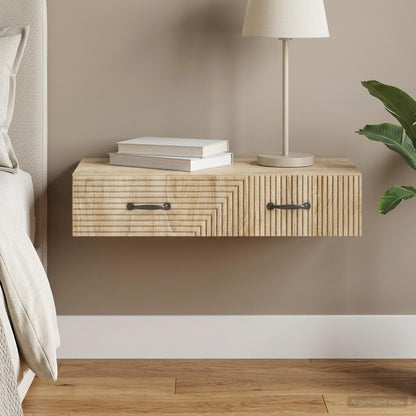 vidaXL Wall-Mounted Side Table 59 x 34.5 x 17 cm Engineered Wood