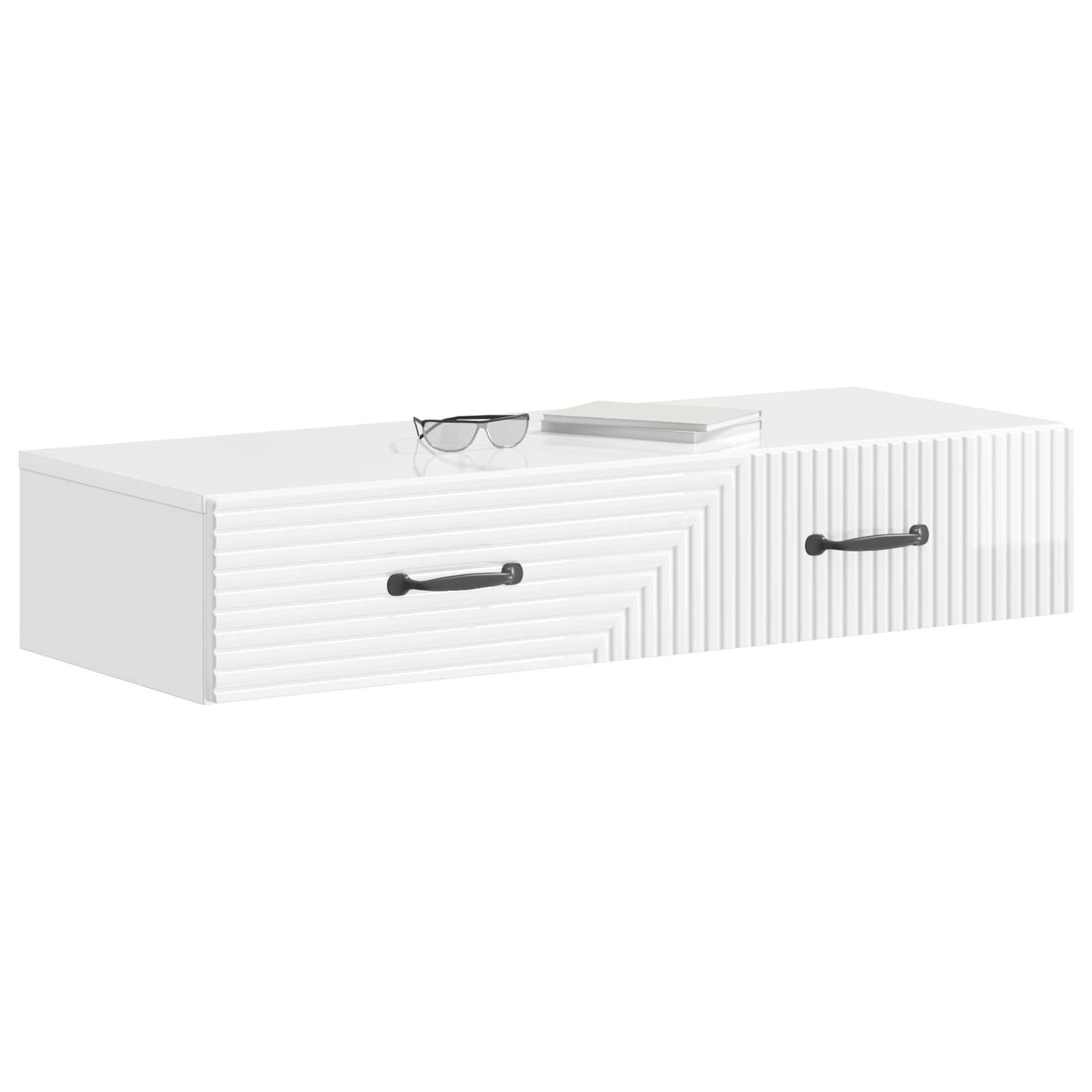 vidaXL Wall-Mounted Side Table 87.5 x 34.5 x 17 cm Engineered Wood 3
