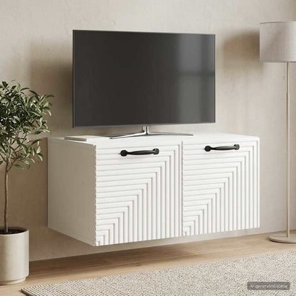 vidaXL Wall-Mounted TV Cabinet High Gloss White 59.5 x 41 x 30 cm 1