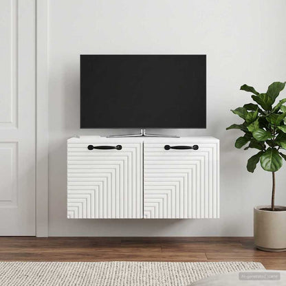 vidaXL Wall-Mounted TV Cabinet High Gloss White 59.5 x 41 x 30 cm 4