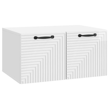 vidaXL Wall-Mounted TV Cabinet High Gloss White 59.5 x 41 x 30 cm 2