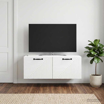 vidaXL Wall-Mounted TV Cabinet White 78.5 x 41 x 30 cm Engineered Wood 4