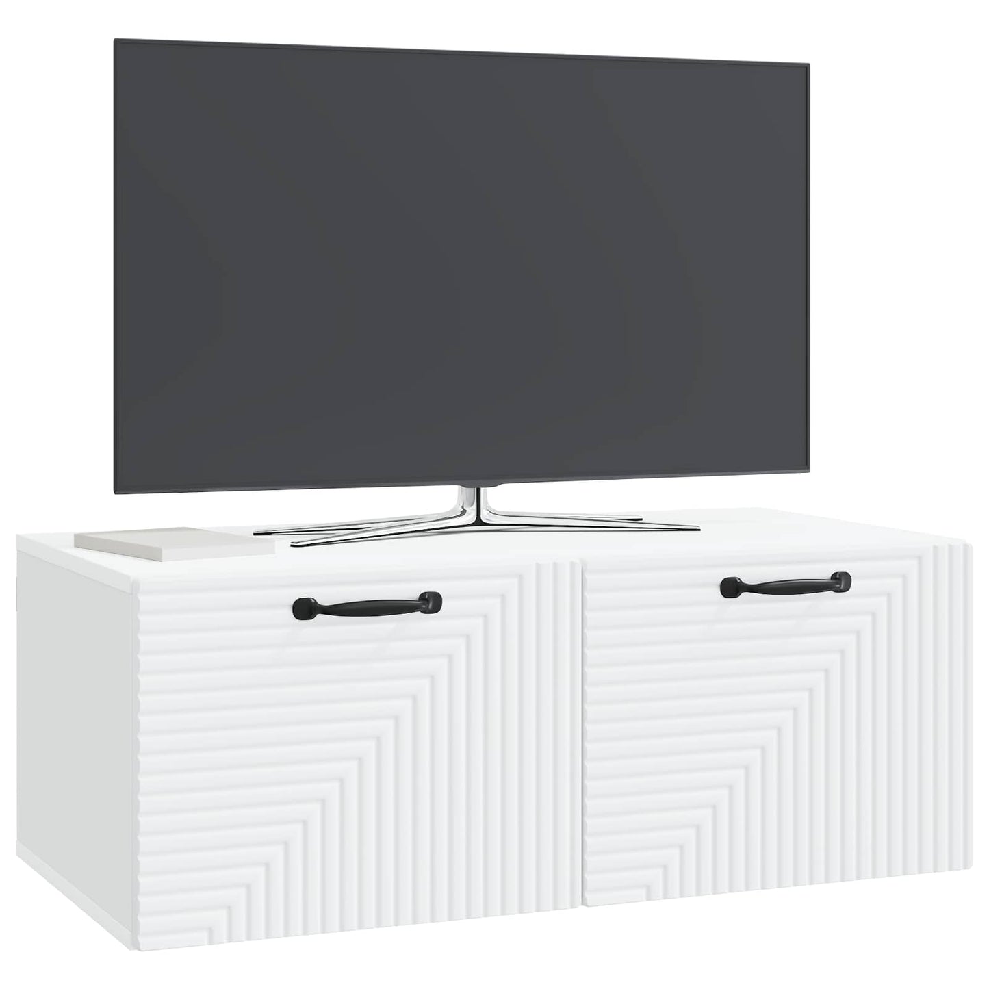 vidaXL Wall-Mounted TV Cabinet White 78.5 x 41 x 30 cm Engineered Wood 3