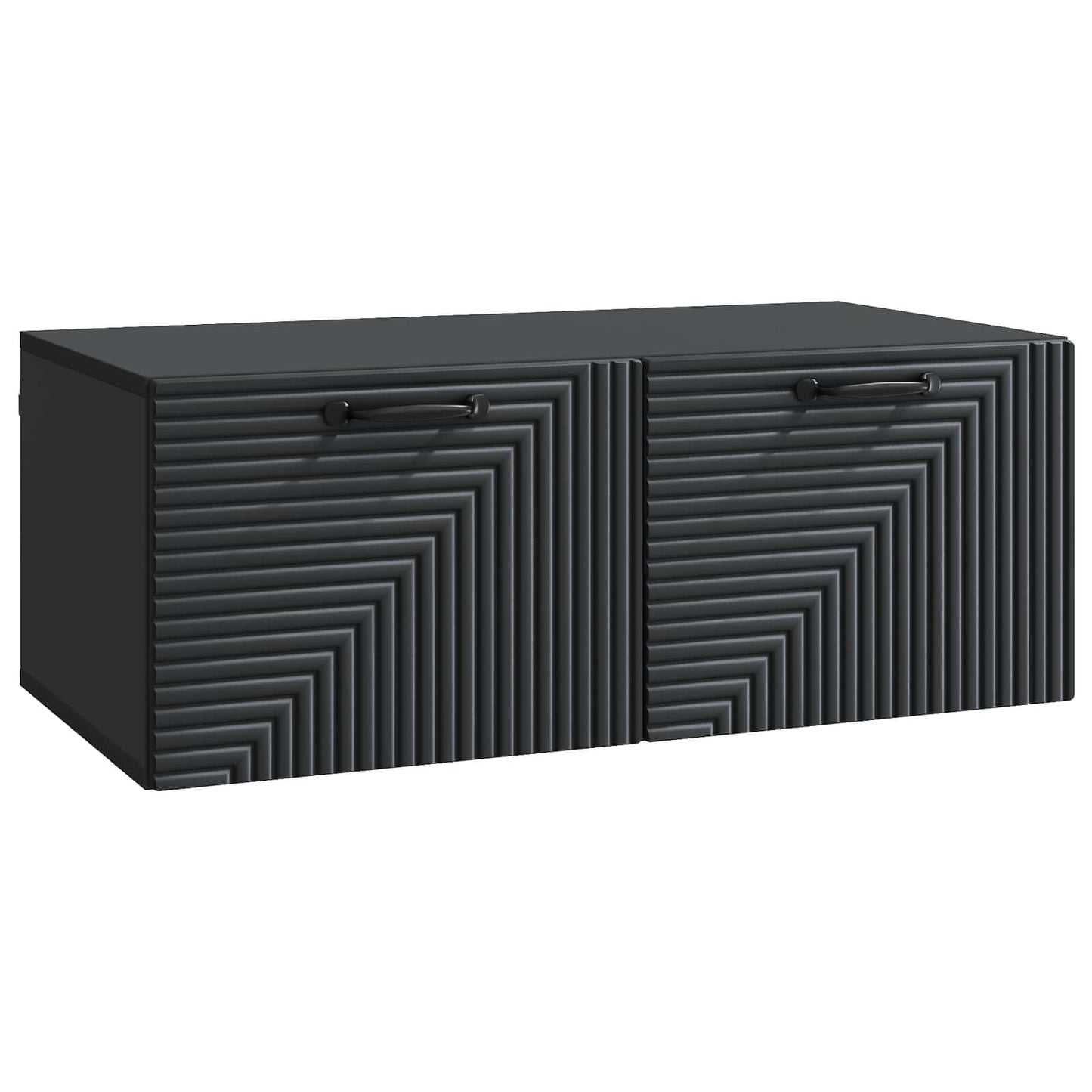 vidaXL Wall-Mounted TV Cabinet Black 78.5 x 41 x 30 cm Engineered Wood 2
