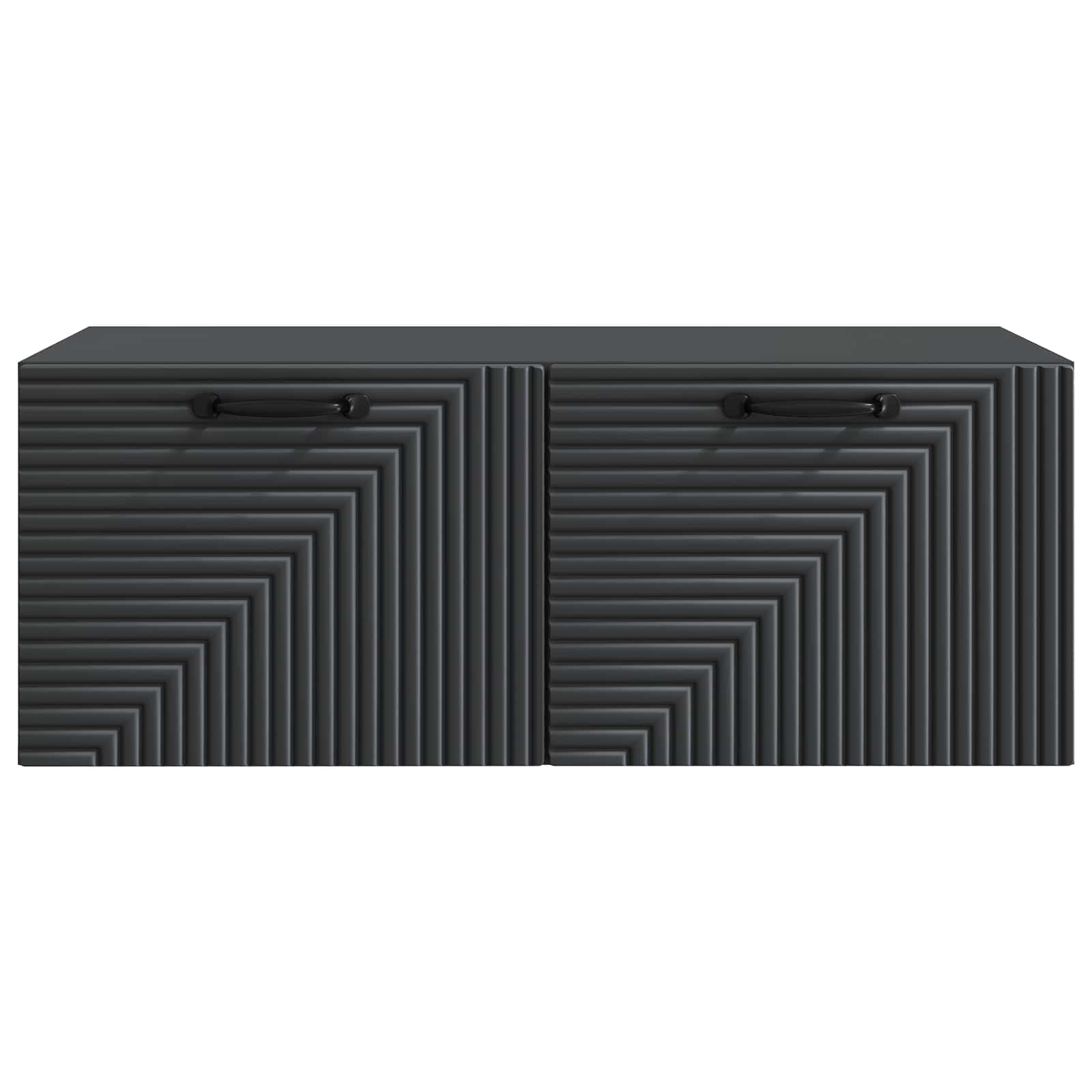 vidaXL Wall-Mounted TV Cabinet Black 78.5 x 41 x 30 cm Engineered Wood 6