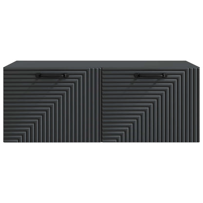 vidaXL Wall-Mounted TV Cabinet Black 78.5 x 41 x 30 cm Engineered Wood 6