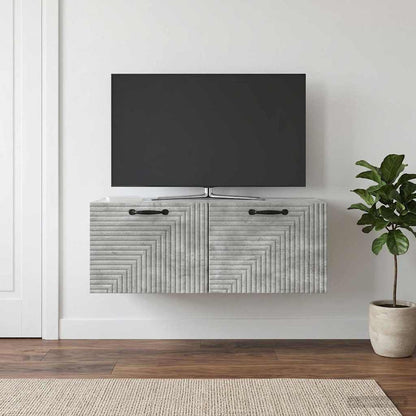 vidaXL Wall-Mounted TV Cabinet Concrete Grey 78.5 x 41 x 30 cm 1