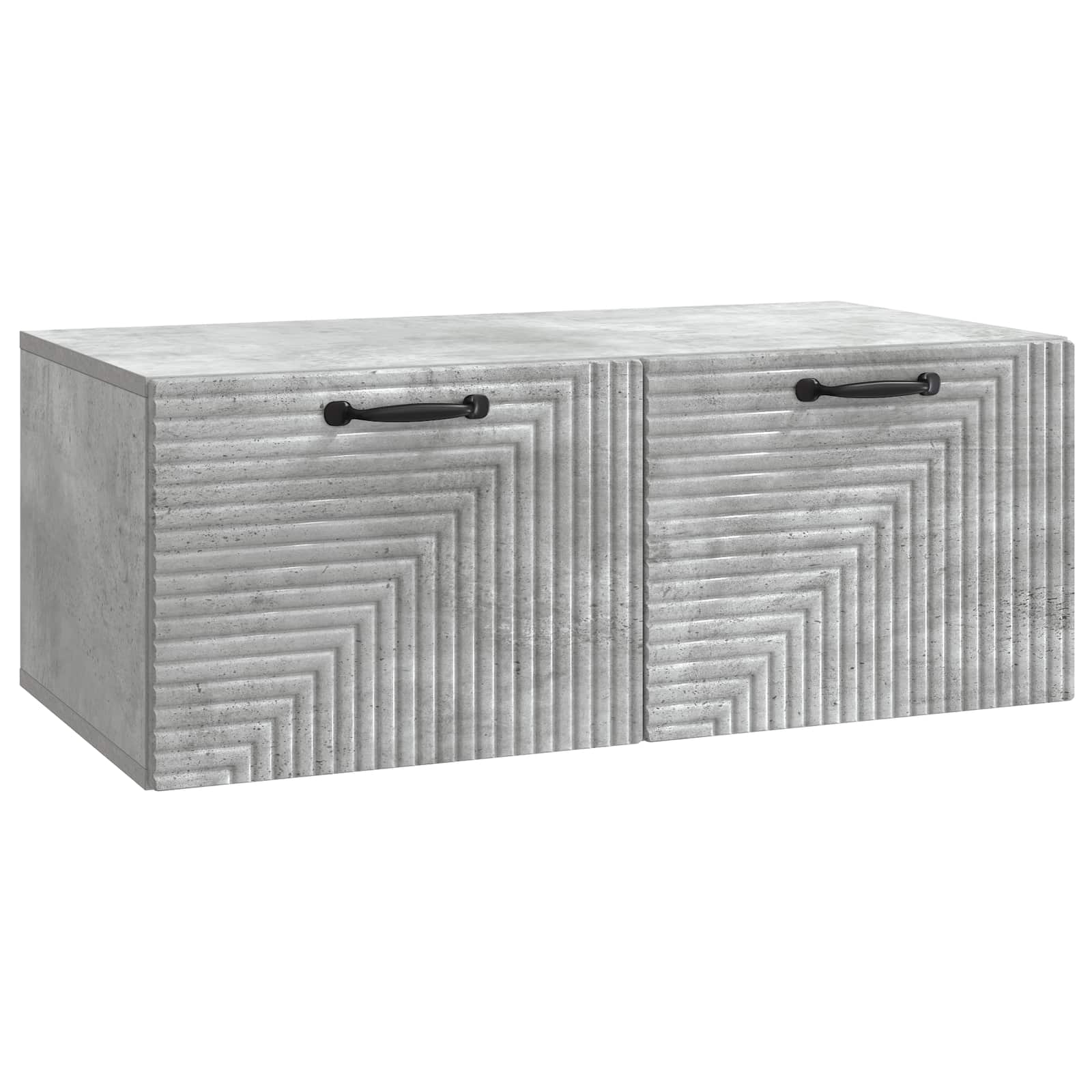 vidaXL Wall-Mounted TV Cabinet Concrete Grey 78.5 x 41 x 30 cm 2