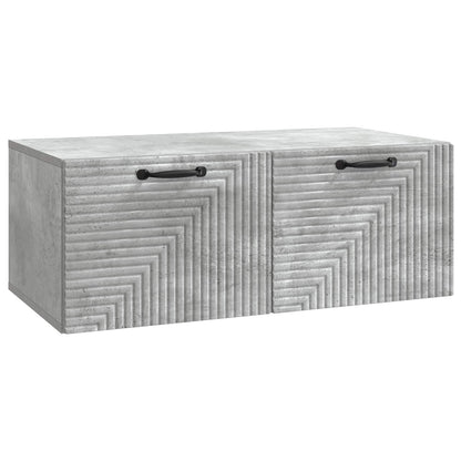 vidaXL Wall-Mounted TV Cabinet Concrete Grey 78.5 x 41 x 30 cm 2