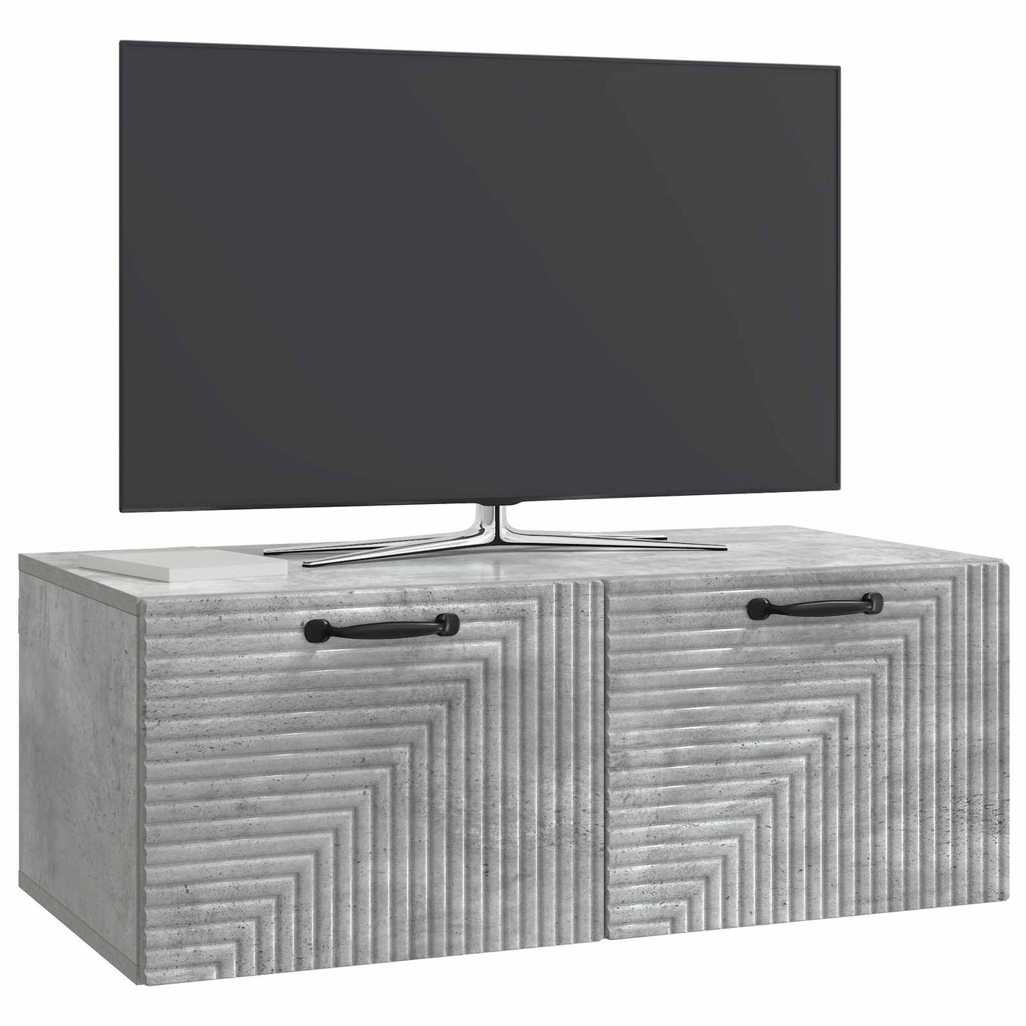 vidaXL Wall-Mounted TV Cabinet Concrete Grey 78.5 x 41 x 30 cm 3
