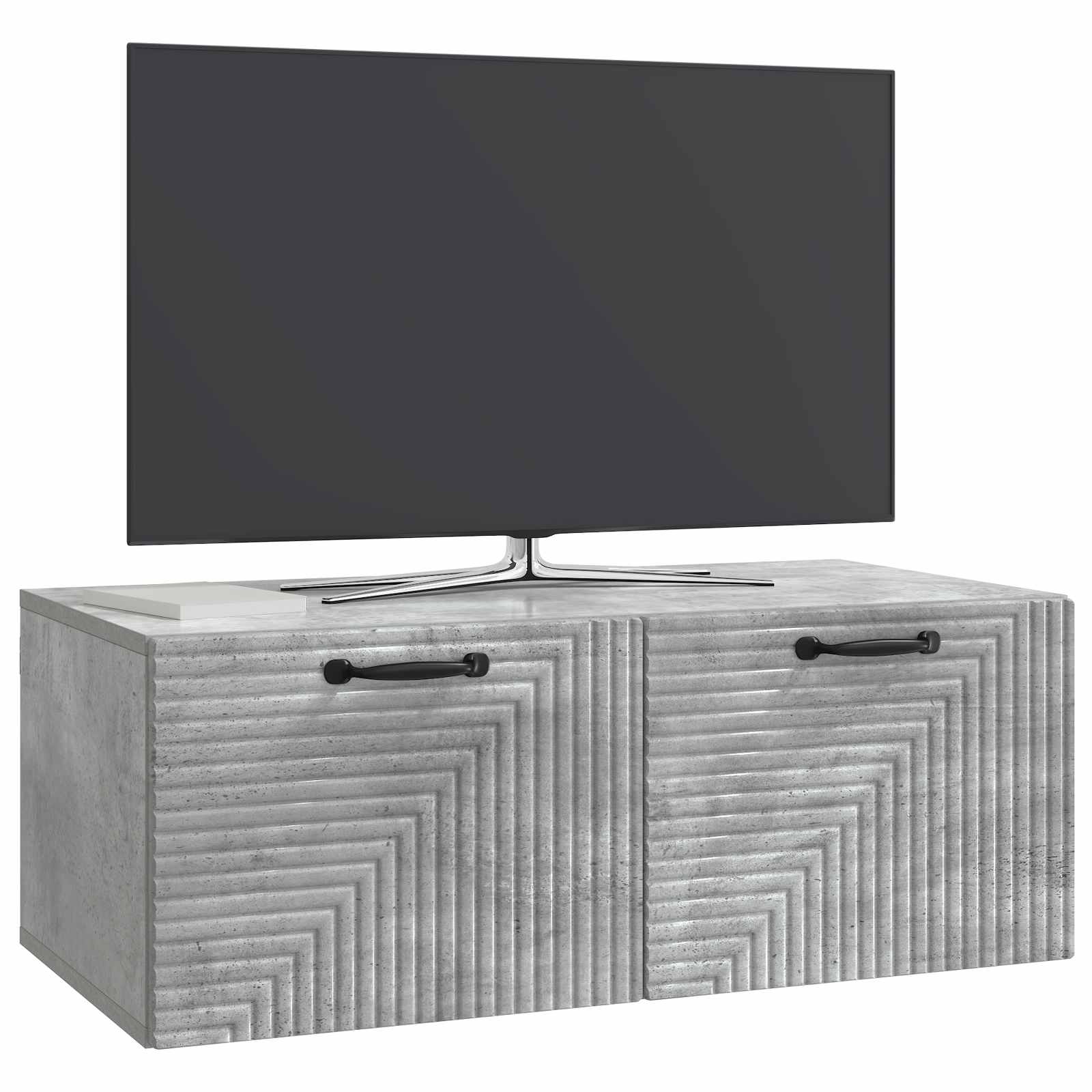 vidaXL Wall-Mounted TV Cabinet Concrete Grey 78.5 x 41 x 30 cm 3
