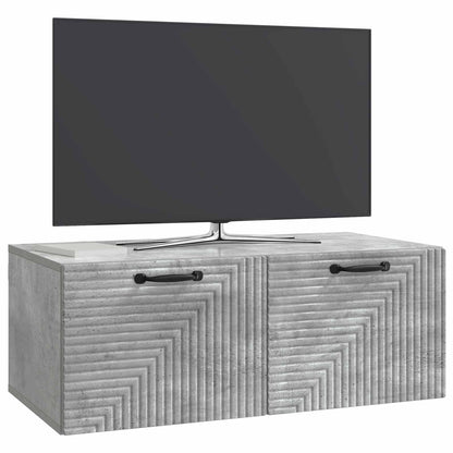 vidaXL Wall-Mounted TV Cabinet Concrete Grey 78.5 x 41 x 30 cm 3