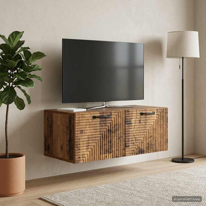 vidaXL Wall-Mounted TV Cabinet Wall-mounted Old Wood 78.5 x 41 x 30 cm 1