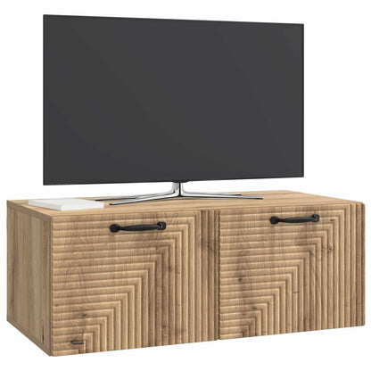 vidaXL Wall-Mounted TV Cabinet 78.5 x 41 x 30 cm Artisan Oak 3