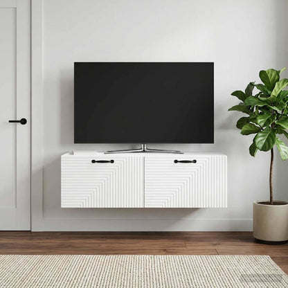 vidaXL Wall-Mounted TV Cabinet White 98 x 41 x 30 cm Engineered Wood 1