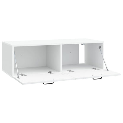 vidaXL Wall-Mounted TV Cabinet White 98 x 41 x 30 cm Engineered Wood 5