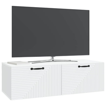 vidaXL Wall-Mounted TV Cabinet White 98 x 41 x 30 cm Engineered Wood 3