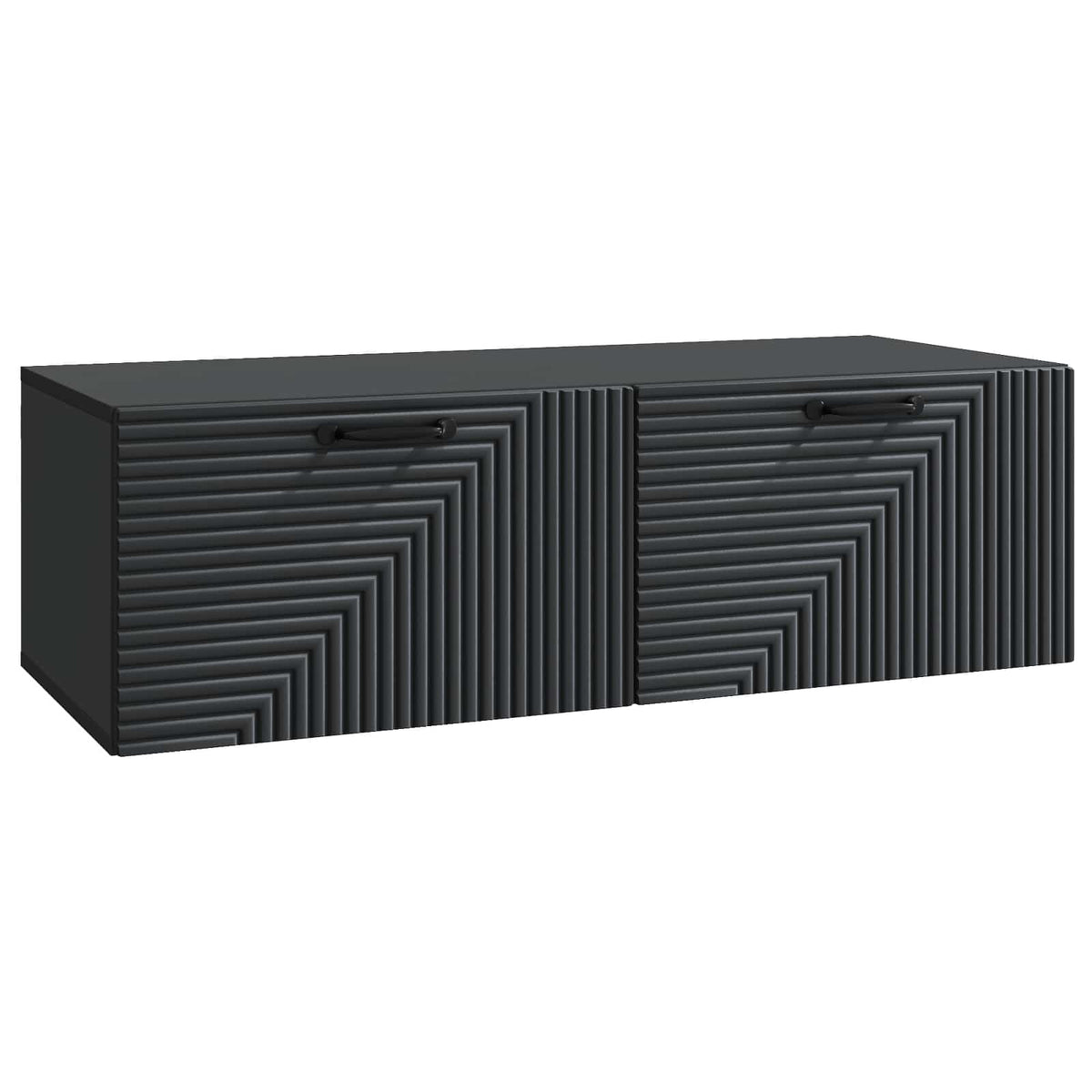 Wall-Mounted TV Cabinet 98 x 41 x 30 cm Drop 41 cm Width 98 cm Black