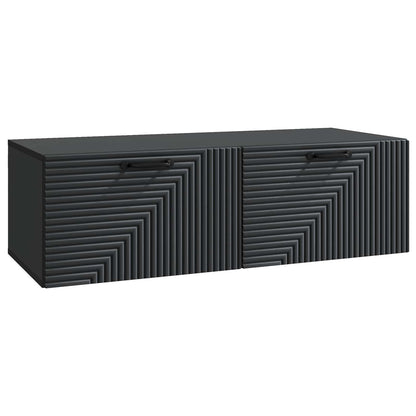 Wall-Mounted TV Cabinet 98 x 41 x 30 cm Drop 41 cm Width 98 cm Black