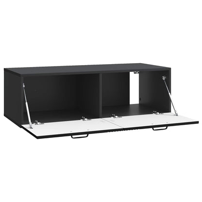 vidaXL Wall-Mounted TV Cabinet Black 98 x 41 x 30 cm Engineered Wood 5