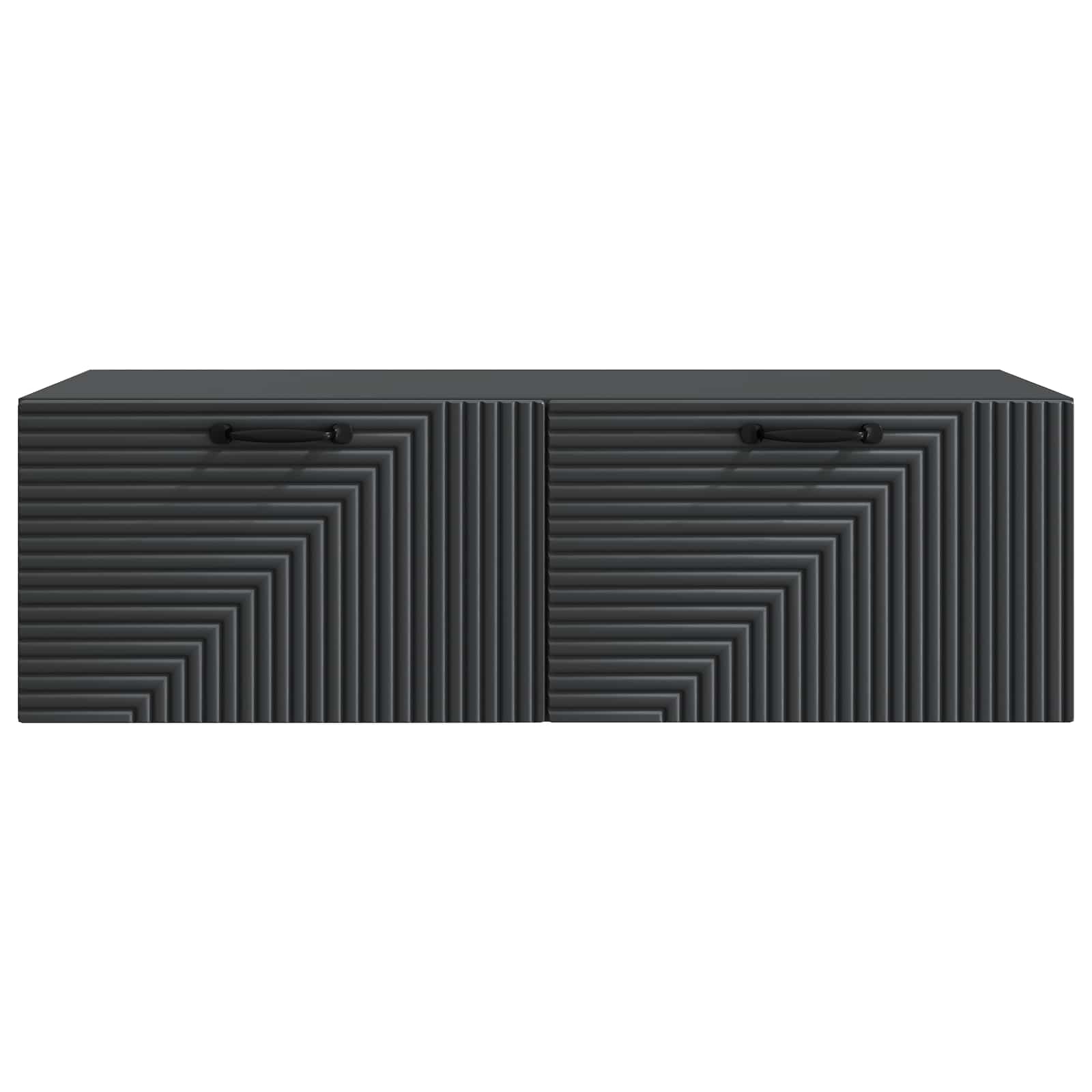 vidaXL Wall-Mounted TV Cabinet Black 98 x 41 x 30 cm Engineered Wood 6