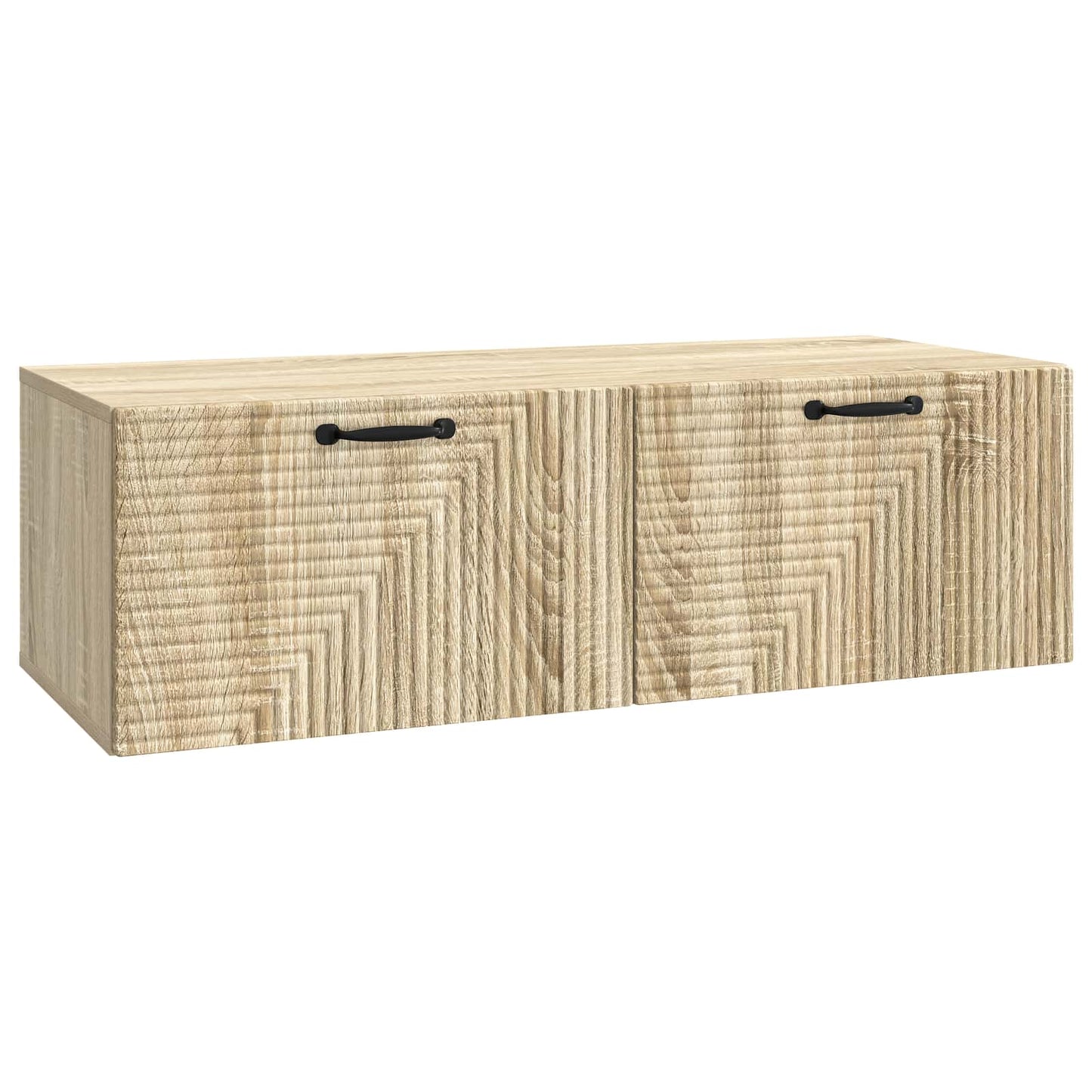 vidaXL Wall-Mounted TV Cabinet Wall-mounted Sonoma Oak 98 x 41 x 30 cm 2