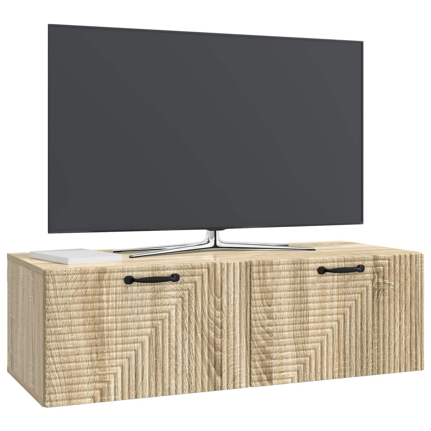 vidaXL Wall-Mounted TV Cabinet Wall-mounted Sonoma Oak 98 x 41 x 30 cm 3